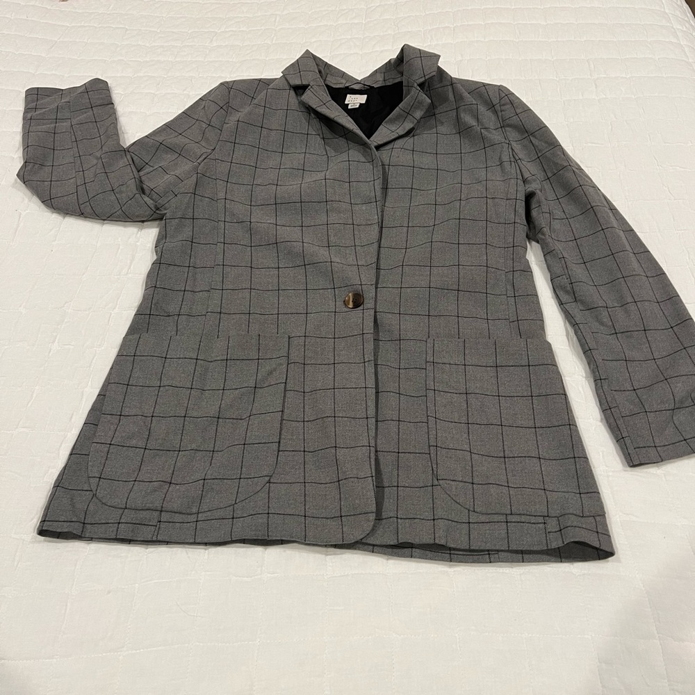 A New Day Plaid Blazer size M